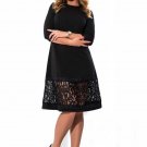 O-neck Dresses Plus Size Knee-Length Dress  Femme
