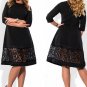 O-neck Dresses Plus Size Knee-Length Dress Femme