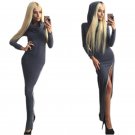 r Hooded Dress Sexy Zipper Autumn Vintage Dress