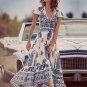 Dresses Sexy Casual Deep V Neck Short Sleeve Tassel Beach Vestidos