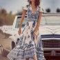 Dresses Sexy Casual Deep V Neck Short Sleeve Tassel Beach Vestidos