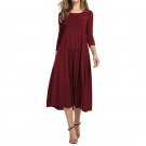 Vestidos O-Neck Work Wear Dress Plus Size