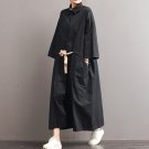 Women Loose Maxi Dresses Oversized Casual Belt Female Dress