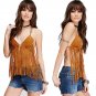 Women Sexy Tassel Bralette Beach Bikini Halter Crop Top Cami Tank Vest
