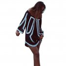 JECKSION Off Shoulder Women Sexy Summer Blouse 2016 Fashion Three Quarter Sleeve Loose Print Tops Bl