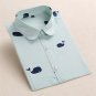 Dioufond Print Women\'s Long Sleeve Blouse Shirts Lipstick Floral Ladies Blouses Cotton Fashion Blus