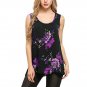 Women O-Neck Sleeveless Printing Plus Size Vest Tops Loose T-Shirt Blouse