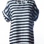 CUHAKCI Summer Women Sunflower Bird Chiffon Print Blouse Stripe Plaid Shirt Cross Love Blouse Short