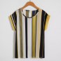 Summer Butterfly Sleeve Polka Dot Blouses Fashion O-Neck Women Chiffon Blouse White Black Color shir