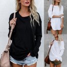 Plus Size Women\'s Long Sleeve Chic Blouse Fashion Blouse Top T-shirt