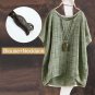 4XL 5XL Batwing Sleeve Loose Plus Size Blouse Cotton Linen Casual O Neck Womens Blouses Tops Vintage