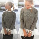 Womens Long Sleeve Loose Cardigan Knitted Sweater Jumper Knitwear Outwear Coat