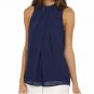 Women Chiffon Back Hollow Blouses Fashion 2018 New Beach Summer Sleeveless Tops Elegant Pleated Blus