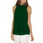 Women Chiffon Back Hollow Blouses Fashion 2018 New Beach Summer Sleeveless Tops Elegant Pleated Blus