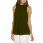 Women Chiffon Back Hollow Blouses Fashion 2018 New Beach Summer Sleeveless Tops Elegant Pleated Blus