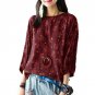 Plus Size M-5XL 2018 ZANZEA Women Pullovers Autumn Round Neck Casual Loose Shirt Blusas Floral Print