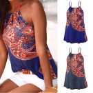 Womens Floral Summer Strappy Vest Top Sleeveless Shirt Blouse Casual Tank Tops