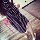 Top Fashion 2018 Womens OL 3/4 Sleeve Shirt Striped Long Blouses Loose Tops Blusas Femininas Korean 