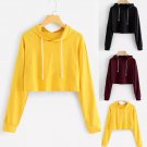 Womens Long Sleeve Hoodie Sweatshirt Hooded Pullover Tops Blouse