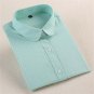 Dioufond Red Polka Dot Women Shirts Formal Work Ladies Blouses Cotton Long Sleeve Vintage Shirt Plus