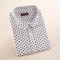 Dioufond Red Polka Dot Women Shirts Formal Work Ladies Blouses Cotton Long Sleeve Vintage Shirt Plus