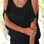 Casual Off Shoulder Solid Batwing Sleeve Blouse Woman Summer 2018 Boho Tops Sleeveless Women Shirt F