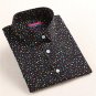 2018 Plus Size Polka Dot Cotton Women Blouses Shirt Long Sleeve Women\'s Shirts Turn Down Collar Co