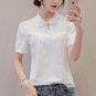 Casual Elegant OL Chiffon Blouse Short Sleeve Work Wear Blusas Tops