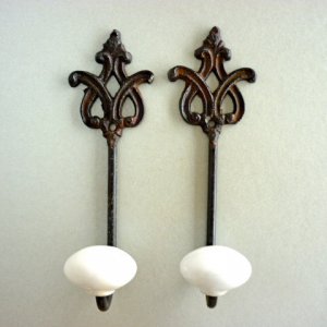2 Hand Painted Anagram Hooks