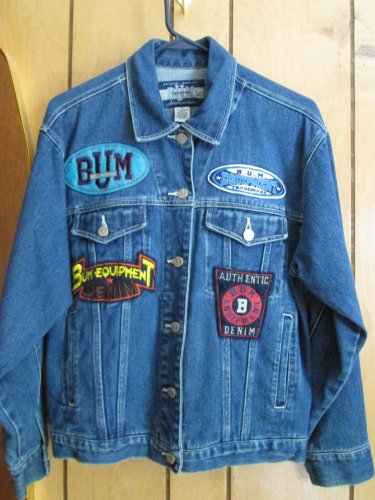 Denim Jacket, B.U.M. Equipment Patch Vintage Jacket