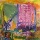 Modern Wall Art, Abstract Acrylic Painting, by artist on Canvas, BIG PINK buyart