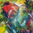 Wall art, Abstract Painting, Acrylic on Canvas, by Artist, "FIREWORKS" buyart