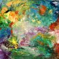 Modern Wall Art Deco, Abstract Acrylic Painting, by artist on Canvas,CELEBRATION