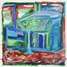 Modern Wall Art Deco, Abstract Acrylic Painting, by artist on Canvas,HOUSE &TREE
