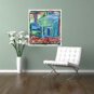 Modern Wall Art Deco, Abstract Acrylic Painting, by artist on Canvas,HOUSE &TREE