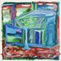 Modern Wall Art Deco, Abstract Acrylic Painting, by artist on Canvas,HOUSE &TREE