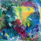 Modern Wall Art ,Abstract Acrylic Painting, by artist,on Canvas, PARTY