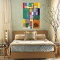 Modern Wall Art ,Abstract Acrylic Painting, by artist,on Canvas, CHECKERS,buyart