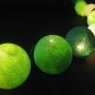 20 x green shaded handmade cotton ball lantern string light patio wedding