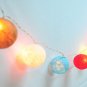 20 x mix color cotton ball Bali string light patio outdoor decoration
