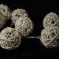 20 X White RATTAN BALL STRING PARTY PATIO WEDDING BEDROOM LIGHT CHRISTMAS