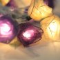 20 white purple Romantic handmade real leaf Rose flower leaf string light