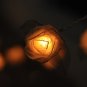 20 white Romantic handmade real leaf Rose flower leaf string light