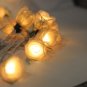 20 white Romantic handmade real leaf Rose flower leaf string light