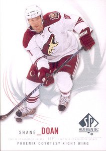 2009-10 UD SP Authentic # 58 - Shane Doan - Phoenix Coyotes