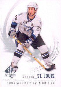 2009-10 UD SP Authentic # 37 - Martin St. Louis - Tampa Bay Lightning