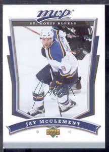 2007-08 UD MVP #33 - Jay McClement - St Louis Blues