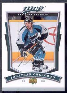 2007-08 UD MVP #269 - Jonathan Cheechoo - San Jose Sharks