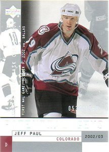 2002-03 UD Mask Collection - "Potential Gems-RC 0534 /1750" -  #139 - Jeff Paul