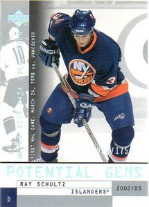 2002-03 UD Mask Collection - "Potential Gems-RC /1750" -  #133 - Ray Schultz